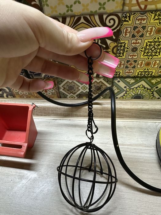 Игрушка для попугая + кормушка для попугая зоотовары в клетку