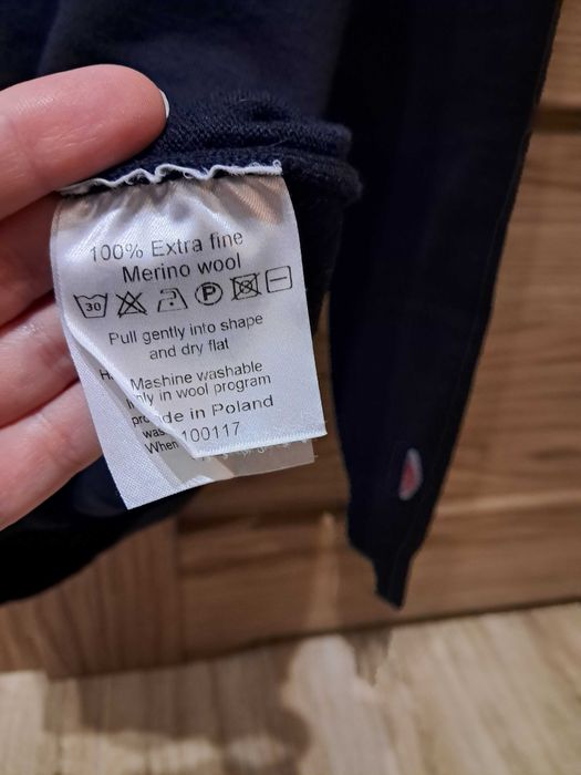 Super sweter wełniany Ivanhoe 100% wełna merino/merynos, L/XL