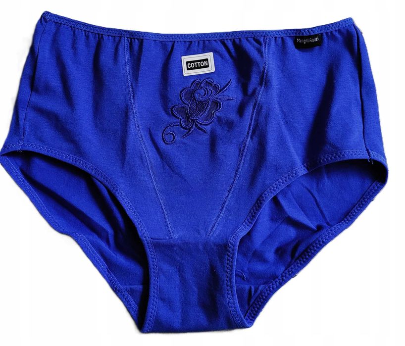 MENGNI ROUZI/DORIMODES niebieskie majtki bawełniane kwiat róża L/XL