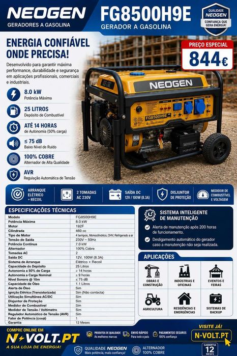 Gerador Gasolina NEOGEN FG5200H9E
