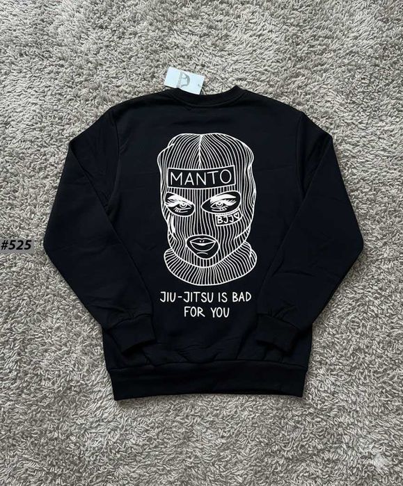 МАНТО Черный Свитшот — Gloves — Новая Кофта МАНТО Чорна — XS S M L XL