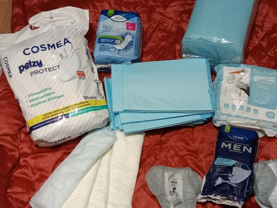 Памперсы,прокладки, пеленки.