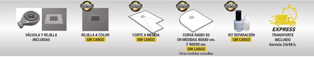 Bases de Chuveiro em Gel Coat 3cm Stone Cach/Smart/Sorty/Side/Mio