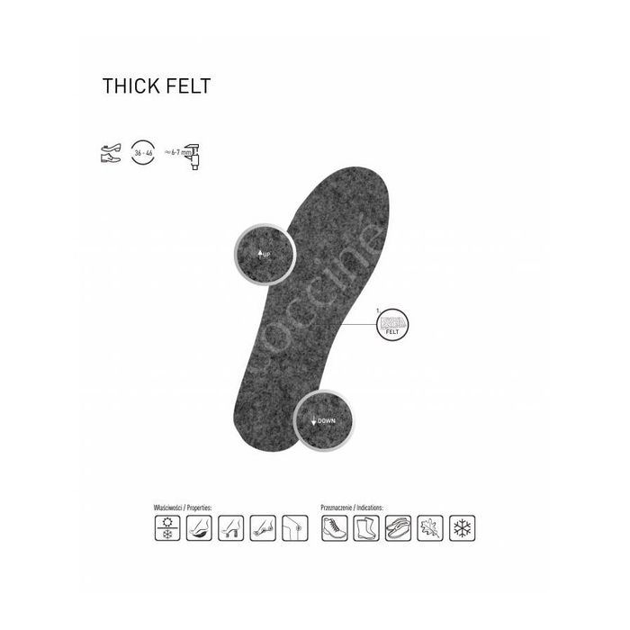 r. 39 - wkładki do butów ocieplające thick felt coccine