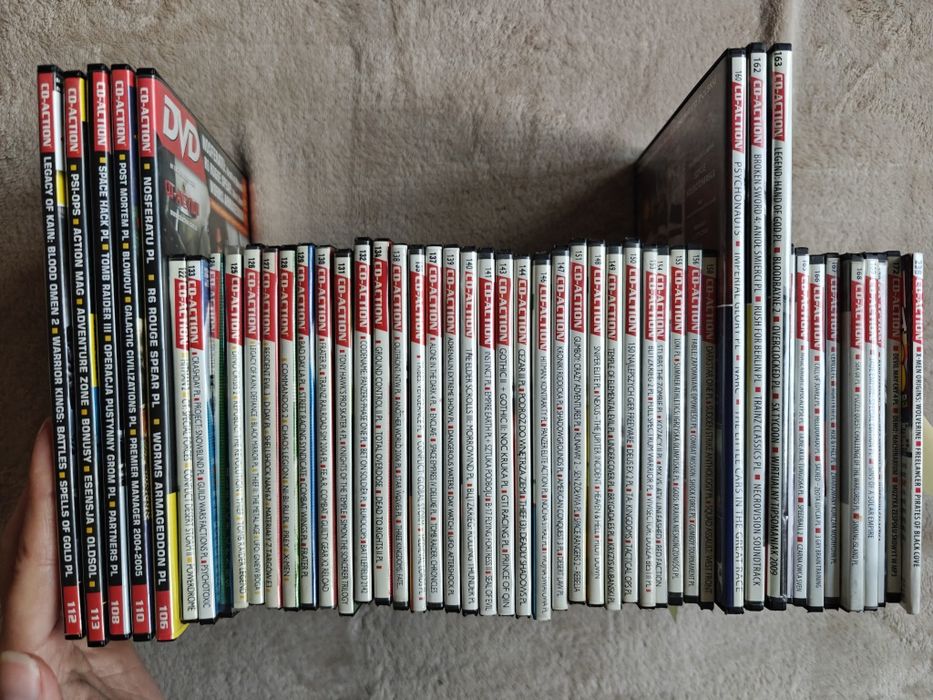 CD Action płyty CD-DVD, 48 sztuk, różne roczniki.