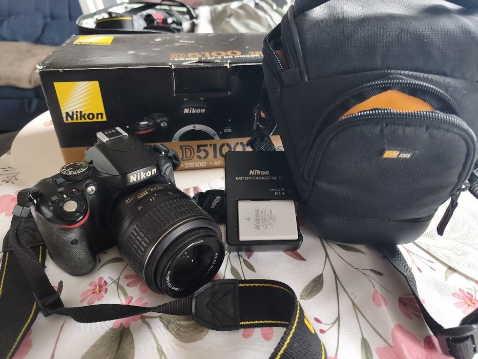 Nikon D5100+18-55 kompletny zestaw