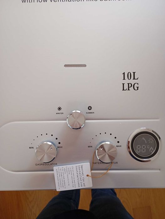 INSTALAÇÃO Esquentador GLP 10L Novíssimo  Automático Gás botija.