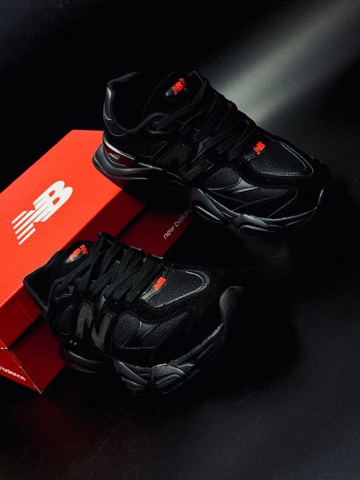 Кроссовки New Balance мужские Черные красовки new balance 9060 Кожаные кросовки нью беланс  универсальные кроссовки все размеры  newbalance ньюбеланс