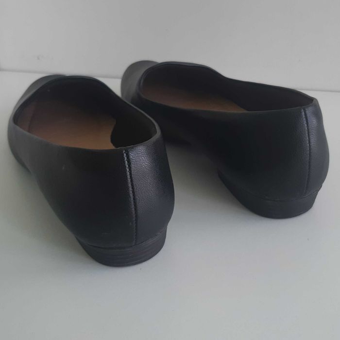 Sapatos Senhora Piccadilly Pretos Lisos 36 Salto 1cm Sola Borracha Como Novos