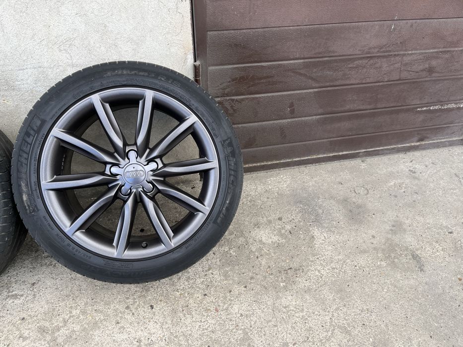 (378)Koła, Felgi 5x112 18” OEM Audi a6 c6, Audi q3, Grafit, Michelin