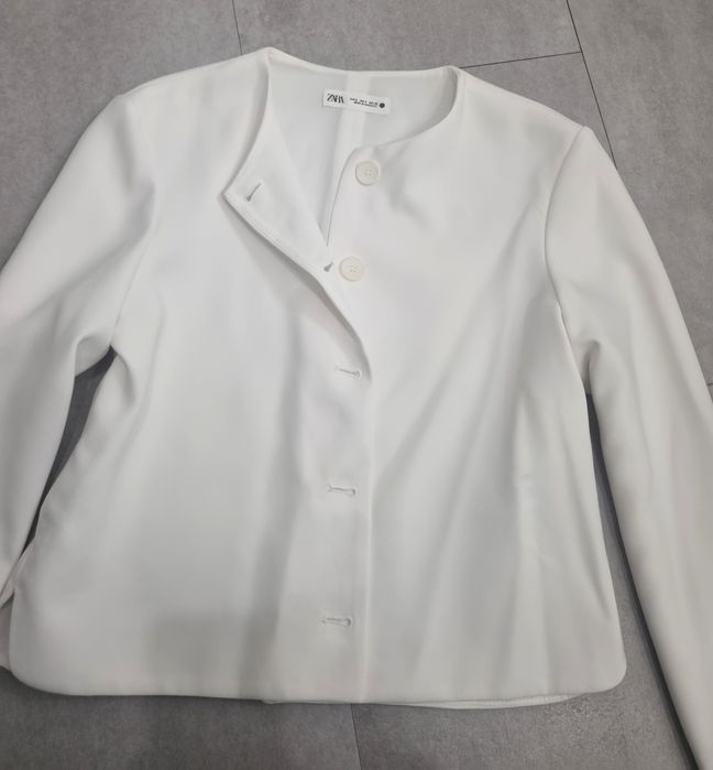 Marynarka żakiet narzutka biala Zara rozmiar S/M
