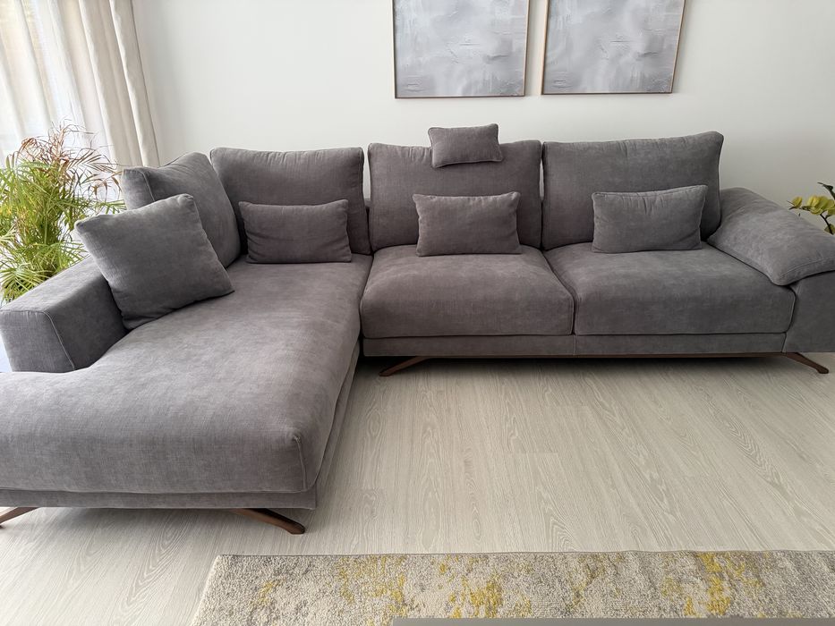 Sofá de canto com 5 lugares