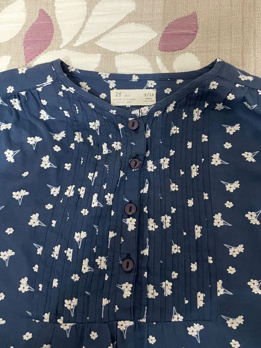 blusa azul 9/10 anos