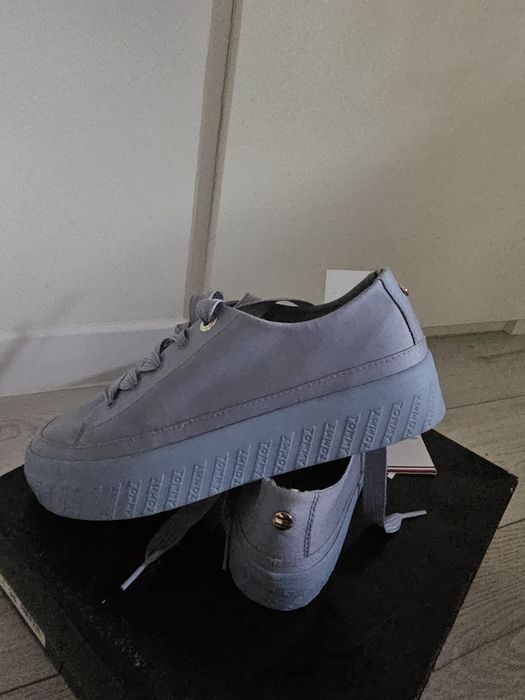 Tommy Hilfiger trampki na platformie niebieskie Nowe