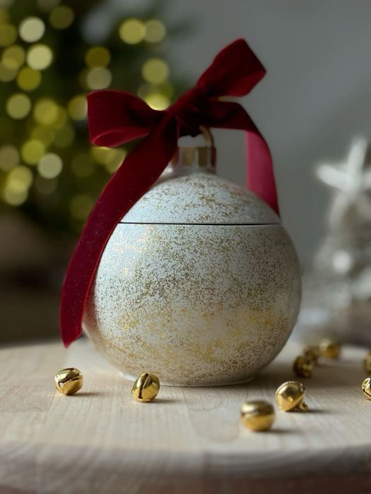 Свічка з соевого воску новорічна куля