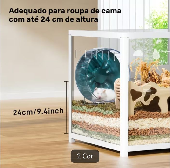 Gaiola "terrário" grande para roedores, coelhos, furões etc.
