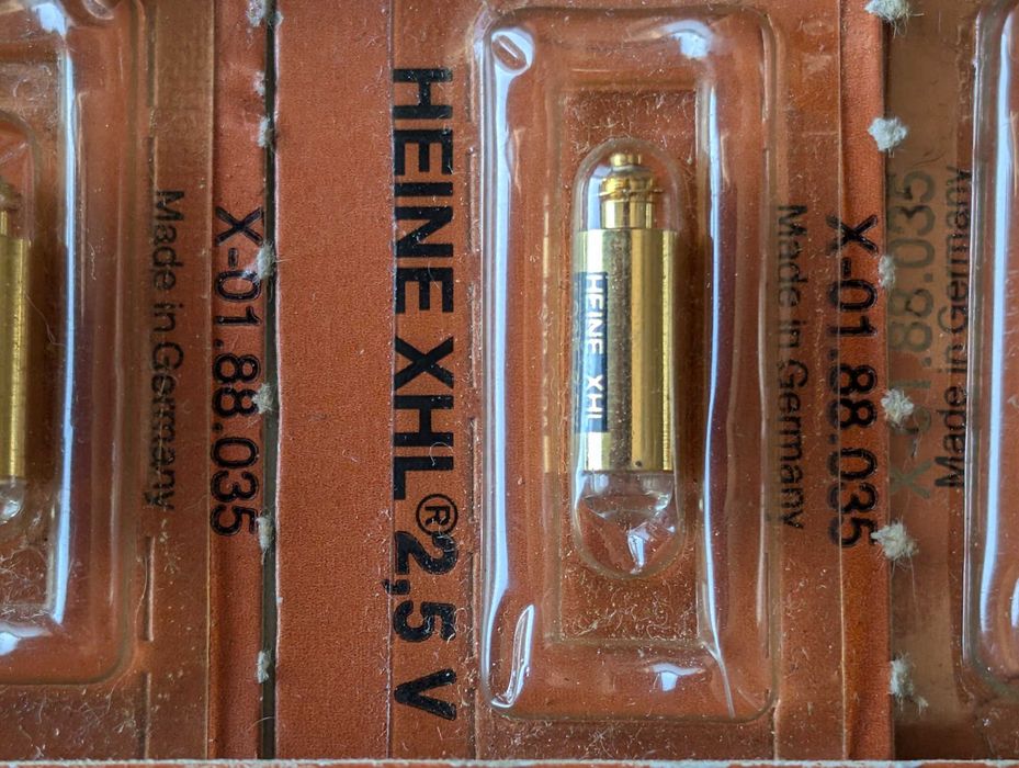 HEINE XHL - 6 Lampadas novas para otoscópio ou oftalmoscópio