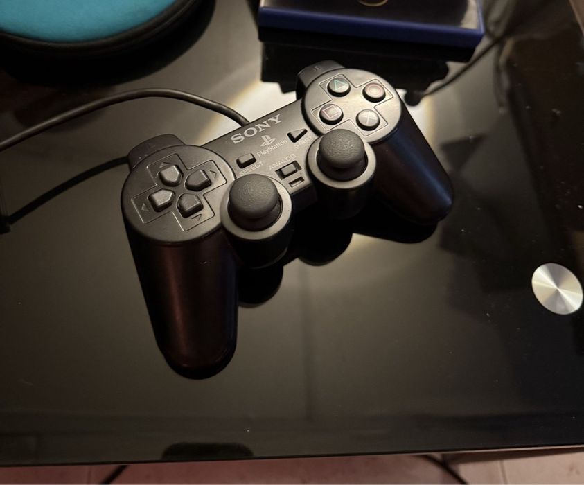 Ps2 slim + comandos + jogos
