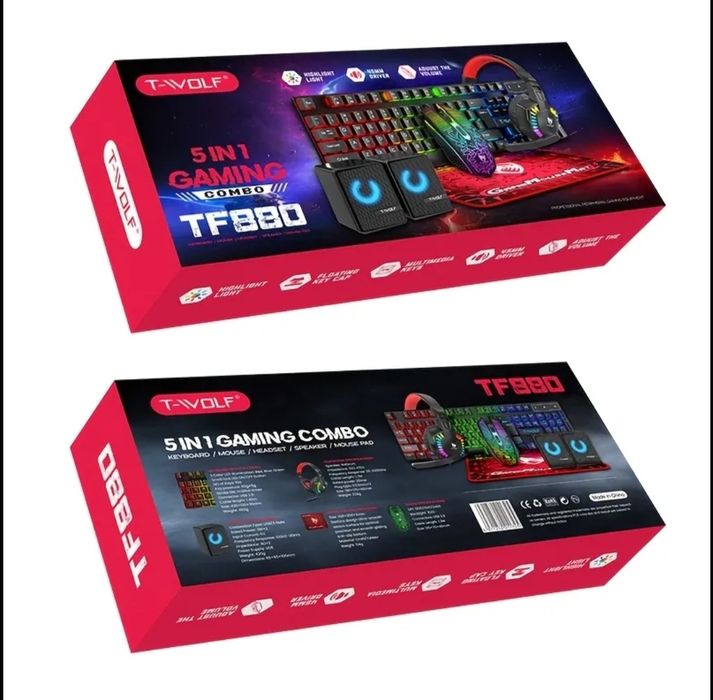 ‼️Акція‼️Геймерський комп'ютерний набір 5 в 1 T-Wolf TF850‼️ Знижка‼️