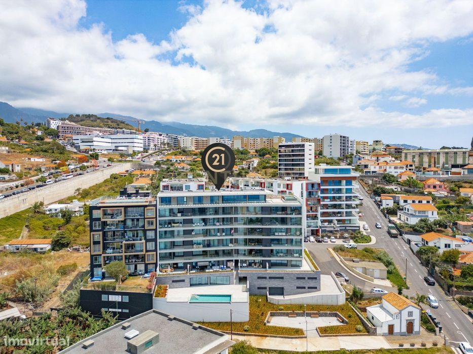 Apartamento T1 Novo a Estrear no Amparo – Vista Mar, Piscina e Ginásio