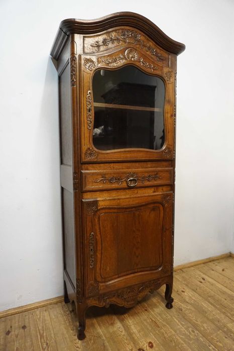Piękna rzeźbiona witryna / barek / słupek szer. 80cm