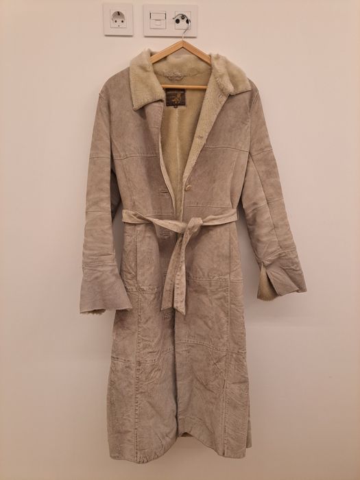 Sobretudo em pele genuína