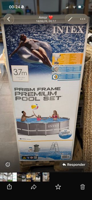 Piscina intex 3,7