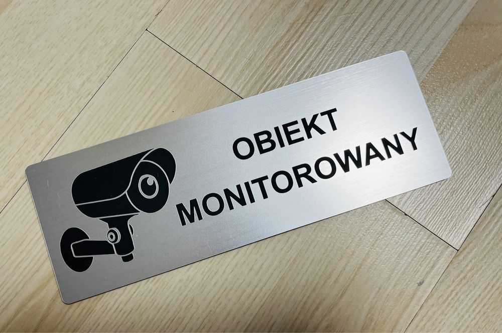 Tabliczka ostrzegawcza obiekt monitorowany