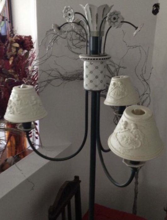 Candeeiro raro “biscuit ingles” - antiquario