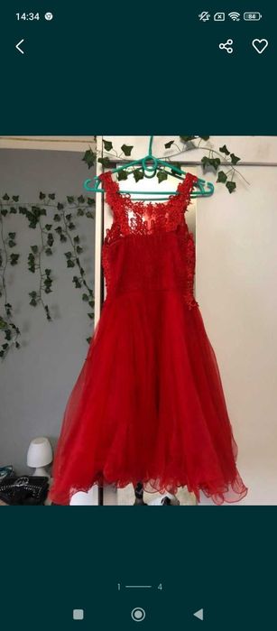 Studniówka czerwona sukienka