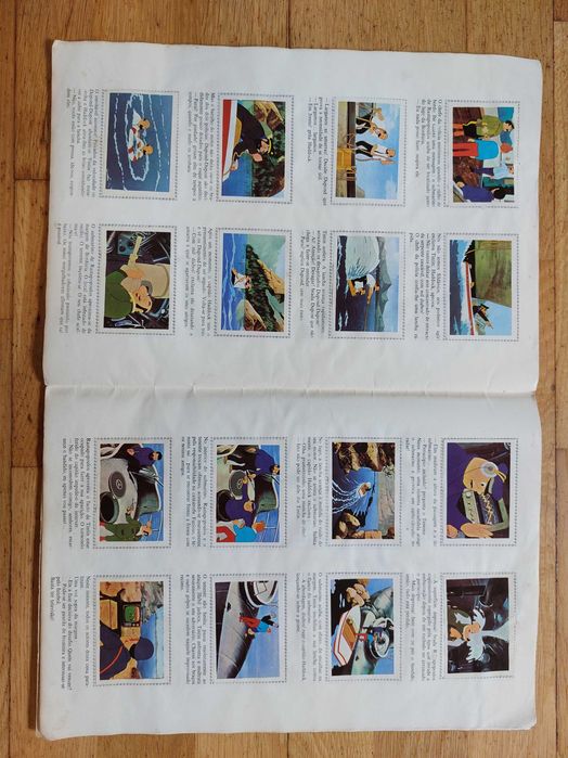 Caderneta de cromos Tintin e o lago dos tubarões - Completa