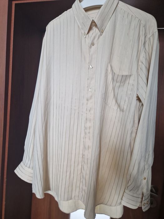 Koszula Pierre Cardin kremowa w prążki  XL