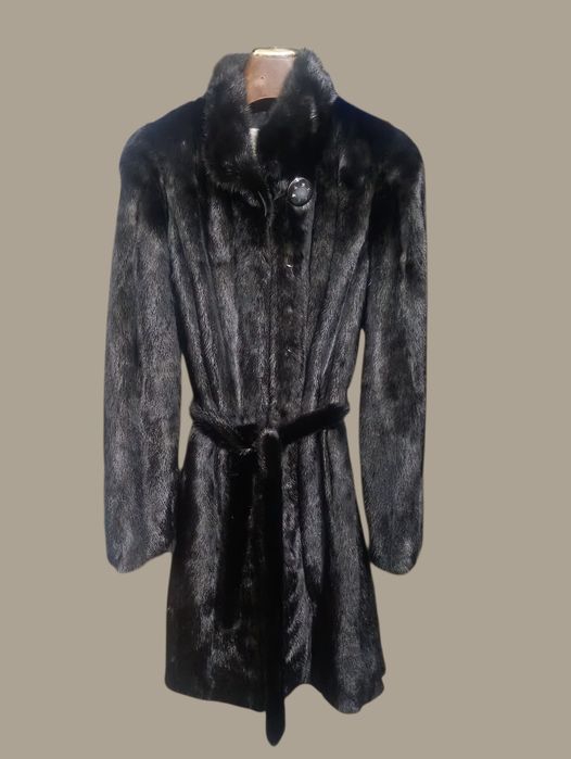 Дл 100см. Норковая шуба. Натуральная шуба