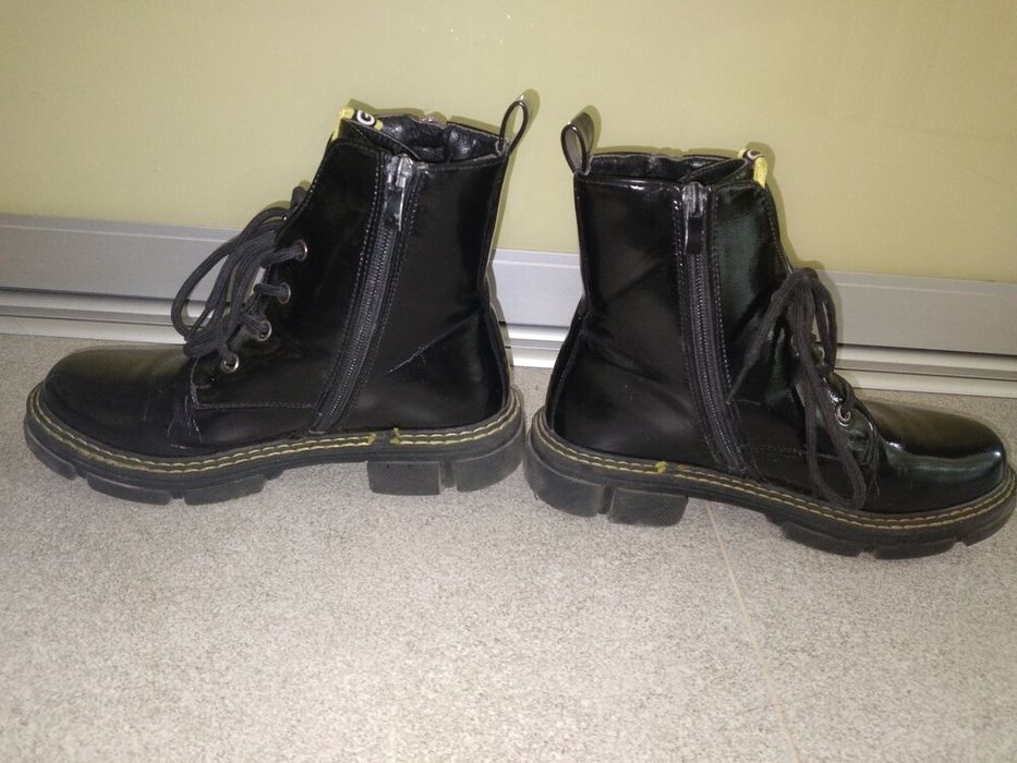 Утеплені демі сапожки, шкіряні, 35р,22см