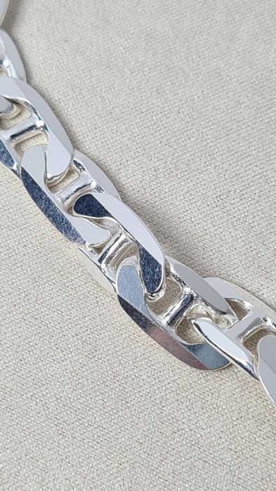 Srebrny męski łańcuszek splot Gucci p. 925