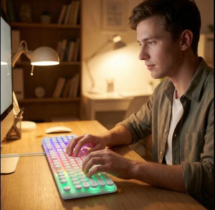 ‼️New‼️Ігрова клавіатура з підсвіткою T-Wolf T-80‼️Top‼️