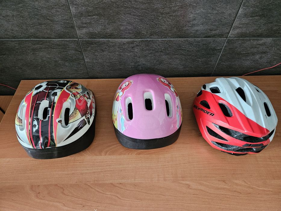 3 kaski kask  dziecięce dziecięcy  rowerowe – 20 zł/szt.