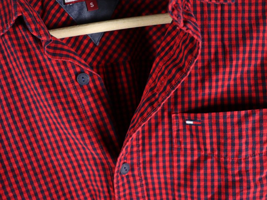 Tommy Hilfiger męska koszula w kratę regular fit casual biznesowa S M