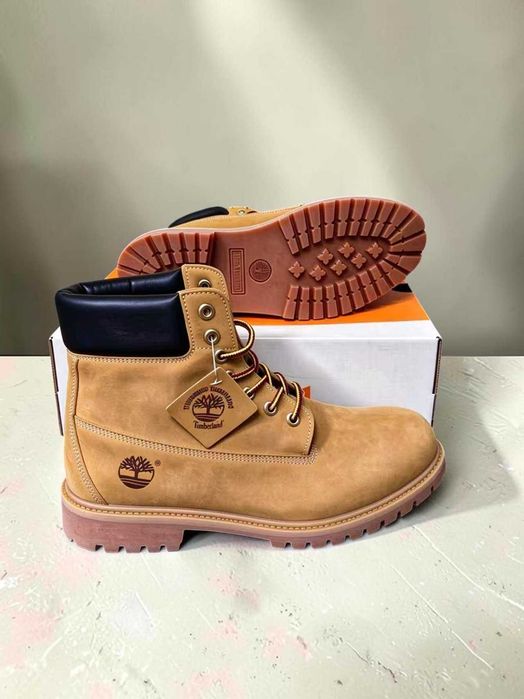 Męskie buty Timberland nubuk pszeniczne wysokie nowe bez wad  Rozmiar 44