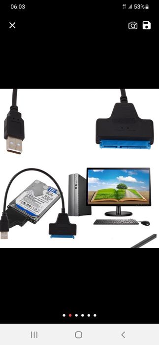 USB 2.0A to SATA 22-pin Cable for 2.5" HDD/SSD – Free Shipping64740304990849121