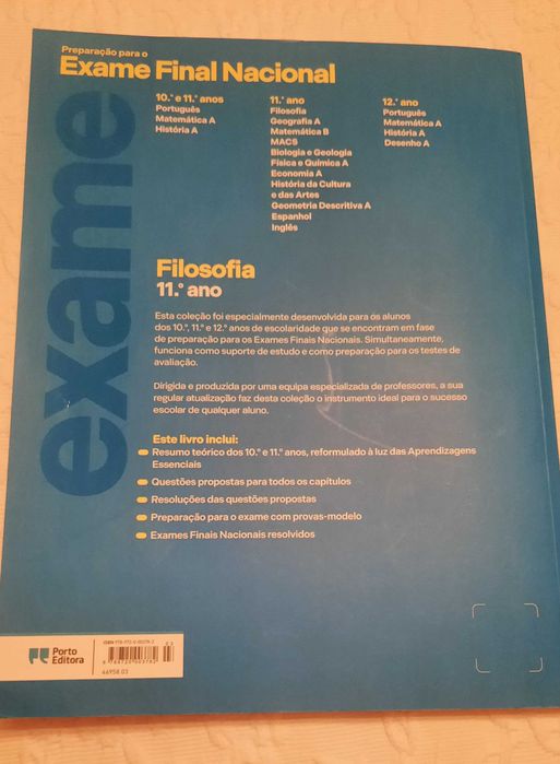 Livro de preparação para exame de filosofia