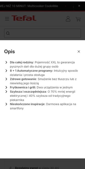 Tefal Easy Fry & Grill XXL model EY8