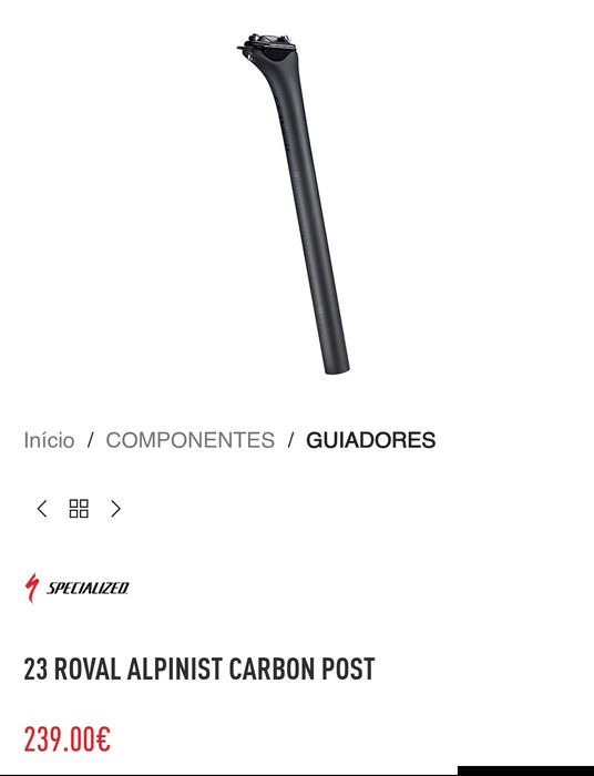 Espigão de selim roval alpinist