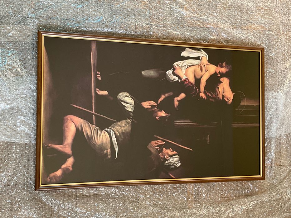 Caravaggio „Madonna di Loreto” - duży obraz w ramce za szkłem