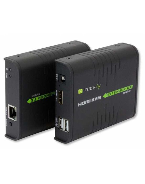 KVM Extender HDMI + USB po skrętce Cat.5/5e/6 120m NOWY