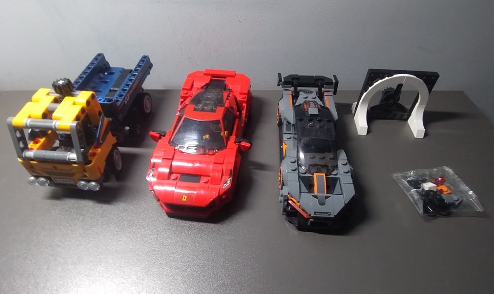 Samochody LEGO speed champions + mała wywrotka LEGO Technic