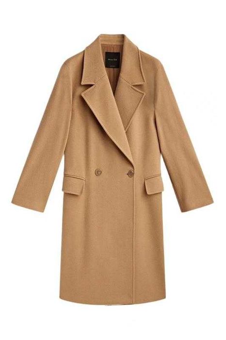 Massimo dutti пальто двубортное шерстяное