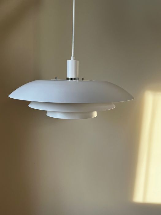Lampa wisząca retro Aneta Epsilon biała