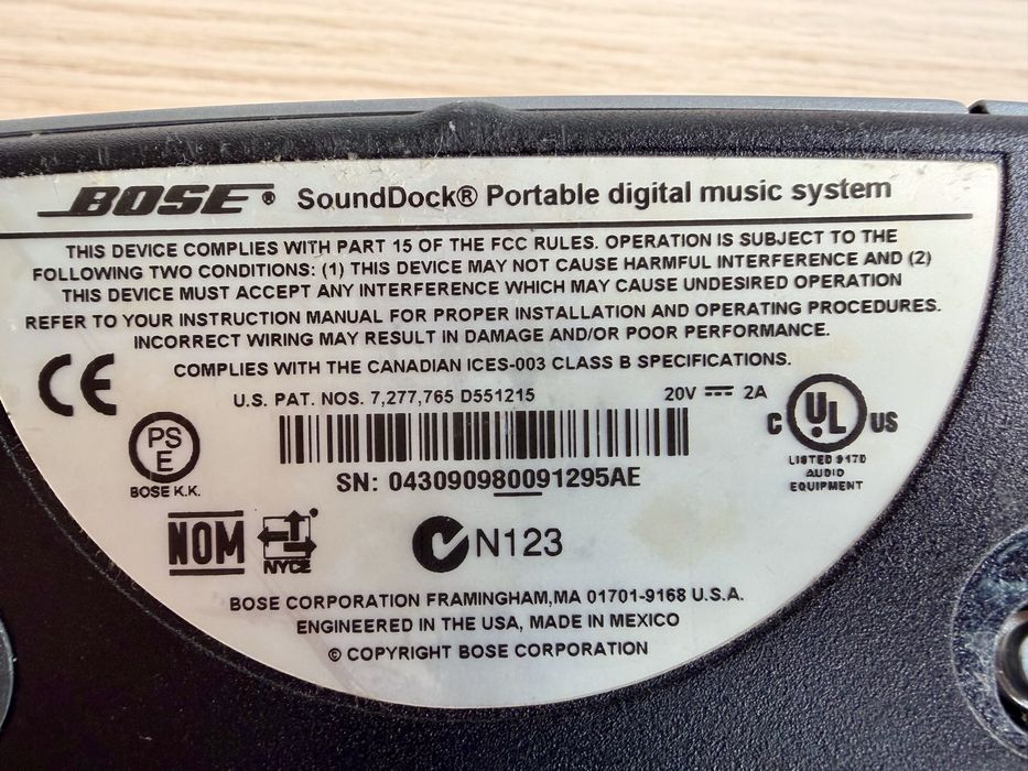 BOSE® SoundDock® Portable digital music system głośnik na Bluetooth BT
