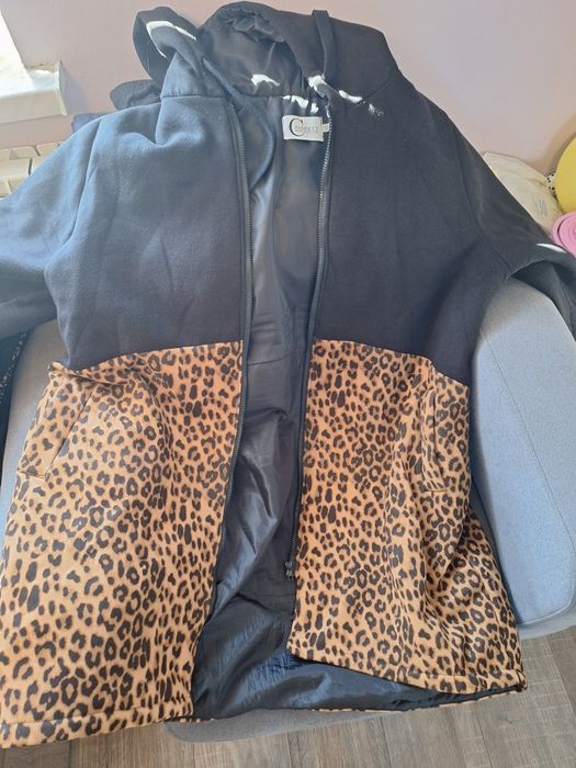 Płaszczyk  dresowy ocieplany z podszewka Cavaricci 4xl plus size